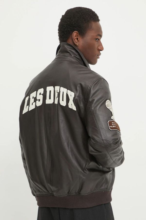 Les Deux Kožna jakna Les Deux za muškarce, boja: smeđa, za prijelazno razdoblje, LDM610177