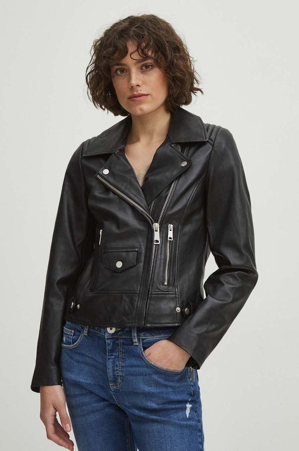 Medicine Kožna jakna Medicine za žene, boja: crna, za prijelazno razdoblje