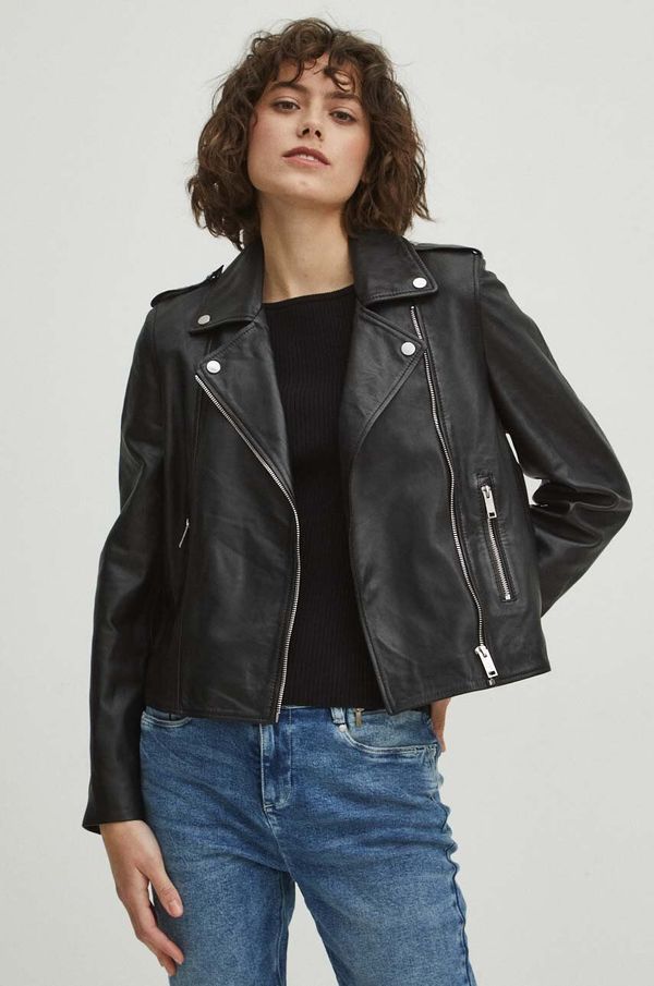 Medicine Kožna jakna Medicine za žene, boja: crna, za prijelazno razdoblje