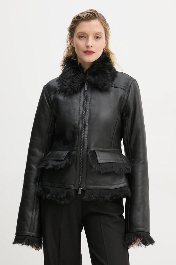 Remain Kožna jakna Remain 0 za žene, boja: crna, za prijelazno razdoblje, 502169