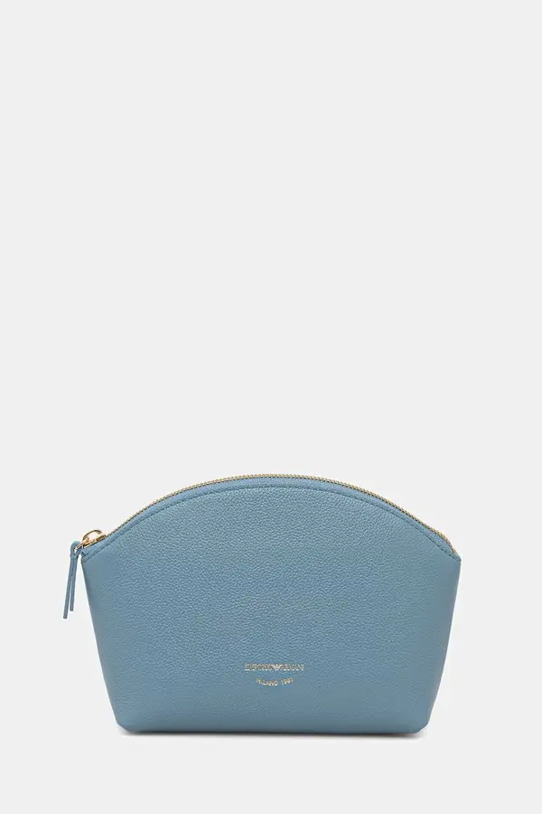 Emporio Armani Kožna kozmetička torbica Emporio Armani