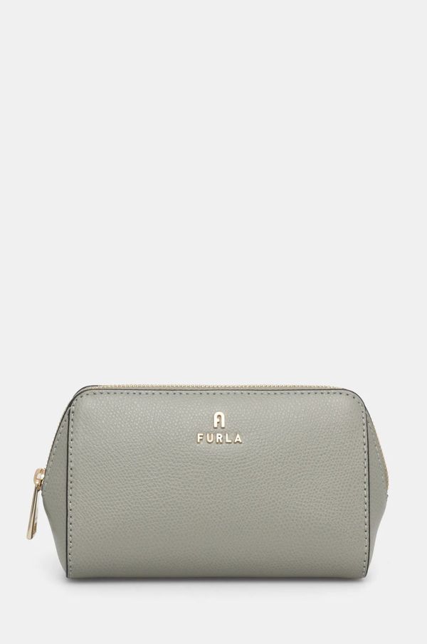 Furla Kožna kozmetička torbica Furla 2-pack boja: zelena, WE00453 ARE000 3598S