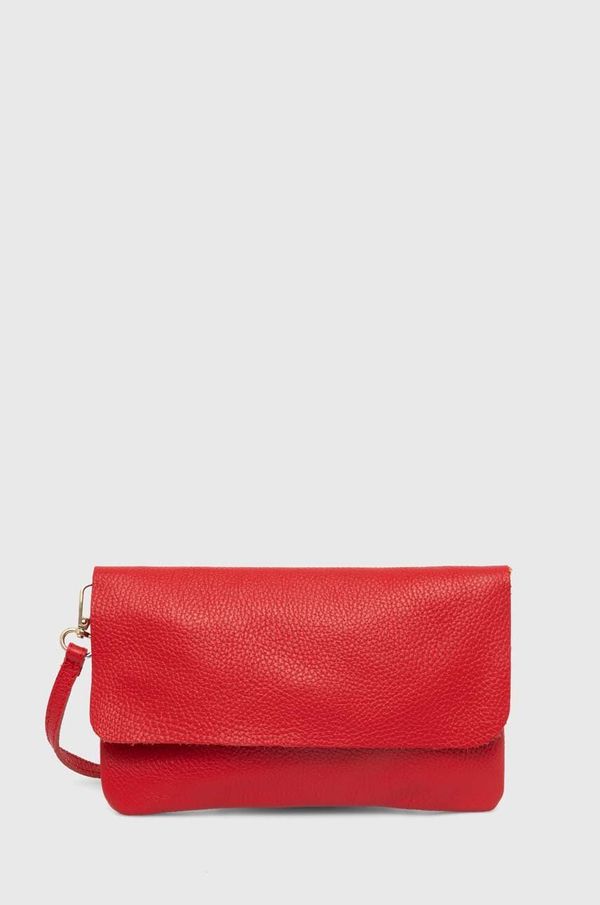 Answear Lab Kožna pismo torba Answear Lab boja: crvena
