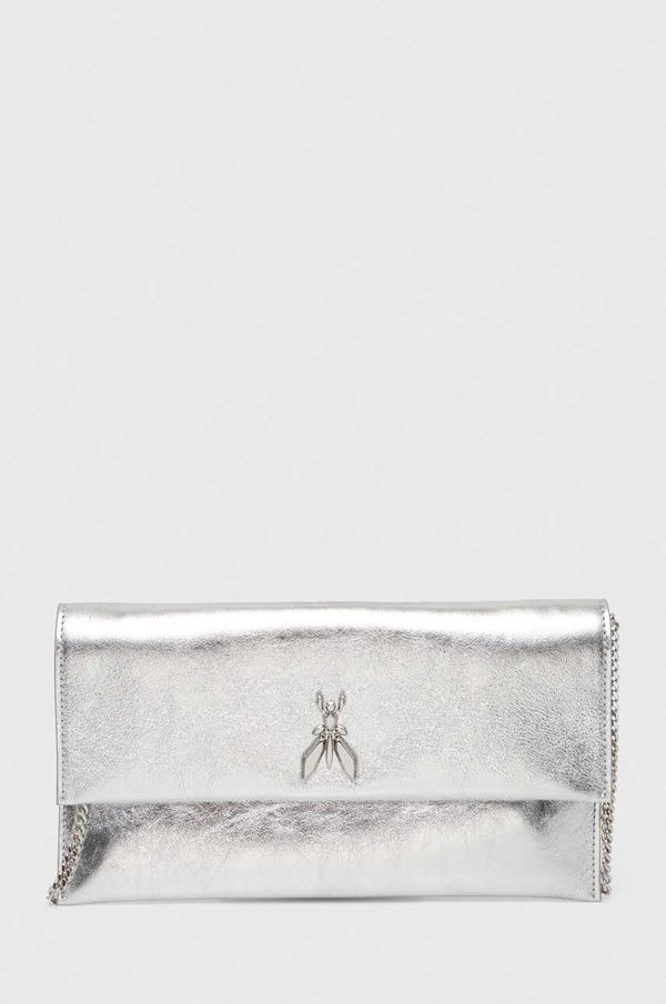 Patrizia Pepe Kožna pismo torba Patrizia Pepe boja: srebrna