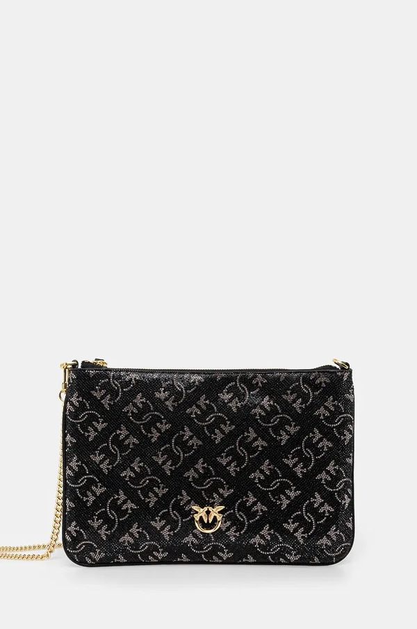 Pinko Kožna pismo torbica Pinko boja: crna, 100455 A20D