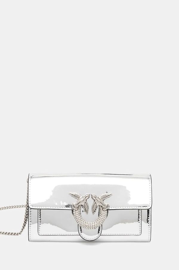 Pinko Kožna pismo torbica Pinko boja: srebrna, 100062 A1JD