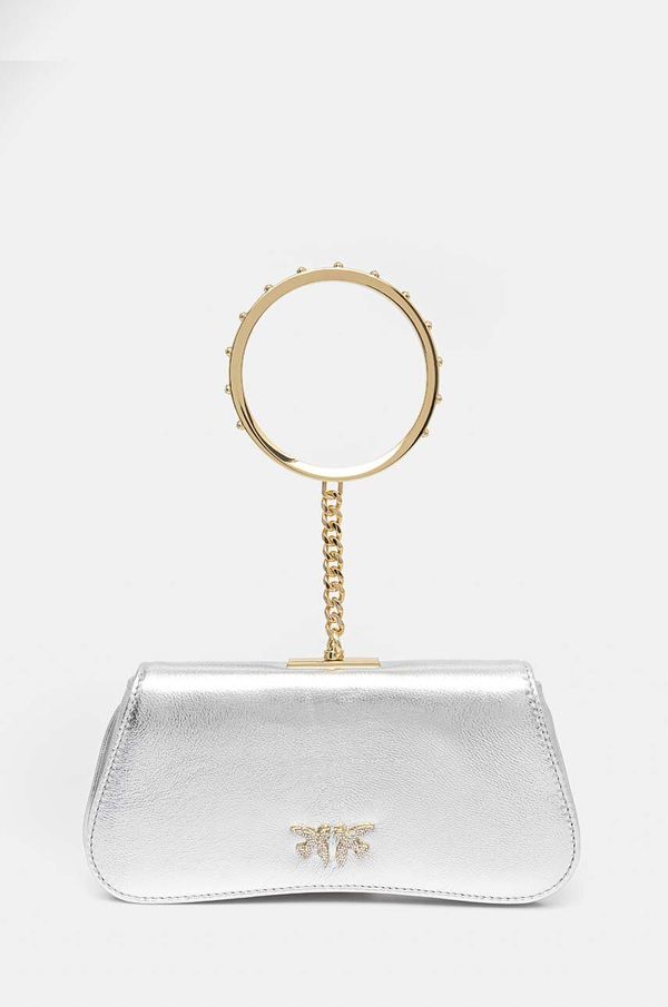 Pinko Kožna pismo torbica Pinko boja: srebrna, 103516 A1WE