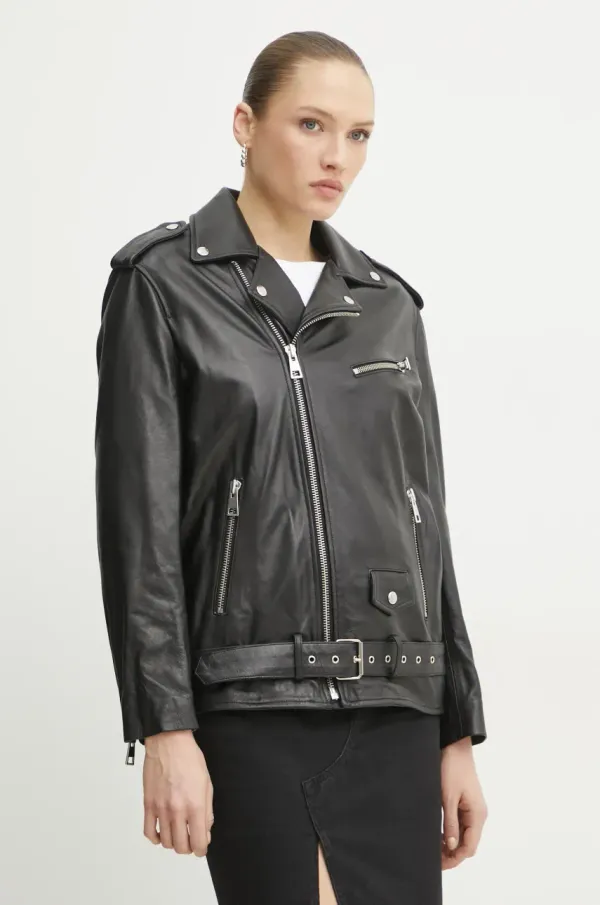 Liviana Conti Kožna ramones jakna Liviana Conti boja: crna, za prijelazno razdoblje, F5SX37