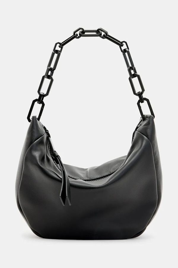 AllSaints Kožna torba AllSaints MADEA MINI boja: crna, W214XB
