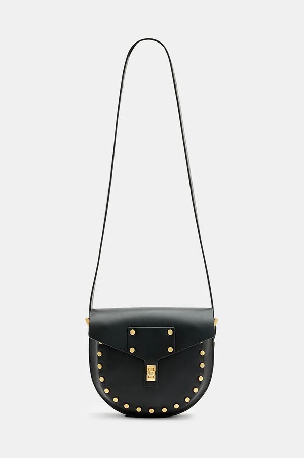 AllSaints Kožna torba AllSaints MIRO MINI boja: crna, W385XB