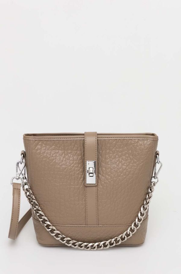 Answear Lab Kožna torba Answear Lab boja: bež