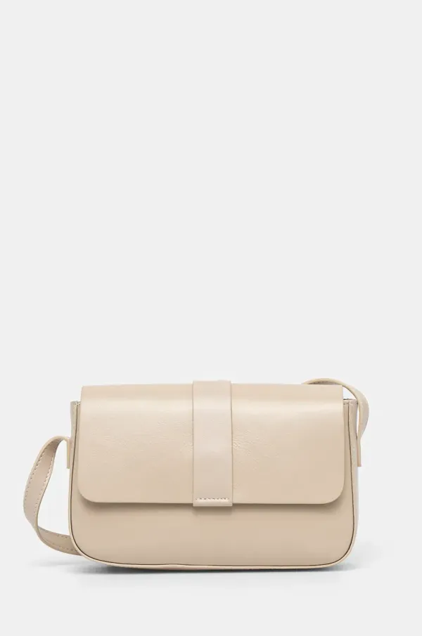 Answear Lab Kožna torba Answear Lab boja: bež