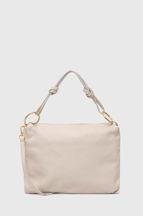 Answear Lab Kožna torba Answear Lab boja: bež