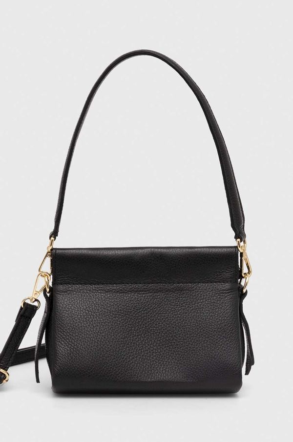 Answear Lab Kožna torba Answear Lab boja: crna