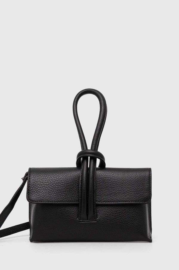 Answear Lab Kožna torba Answear Lab boja: crna