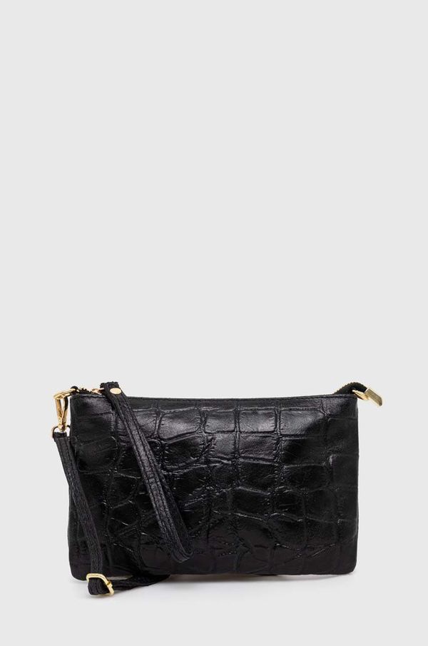 Answear Lab Kožna torba Answear Lab boja: crna