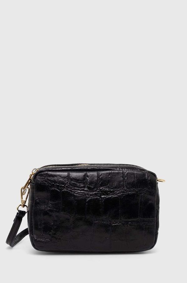 Answear Lab Kožna torba Answear Lab boja: crna