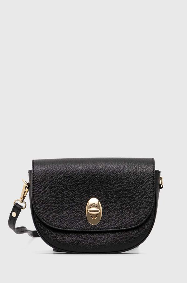 Answear Lab Kožna torba Answear Lab boja: crna