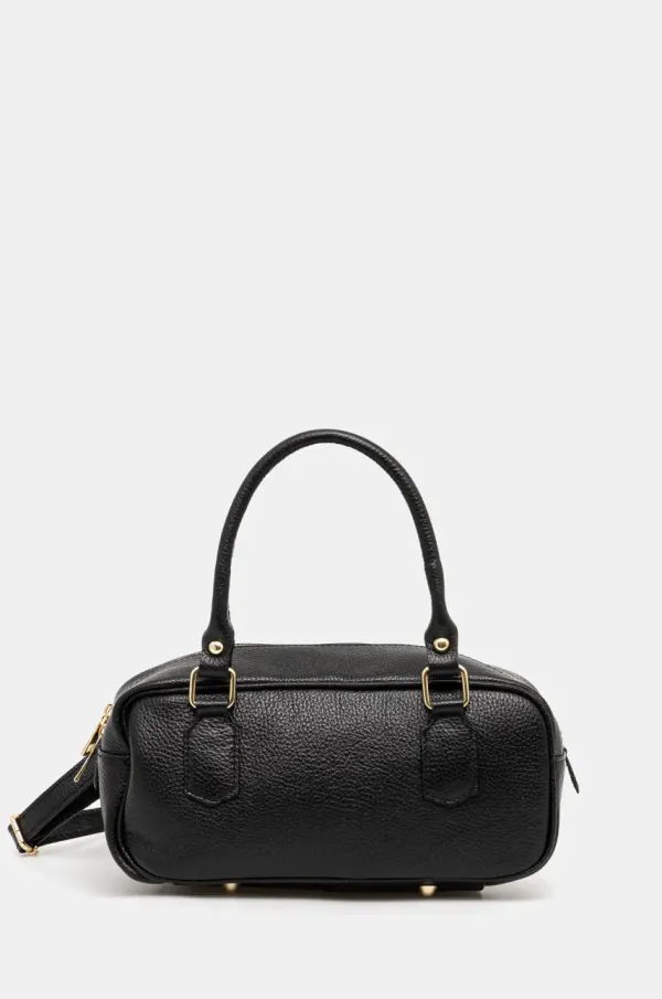 Answear Lab Kožna torba Answear Lab boja: crna