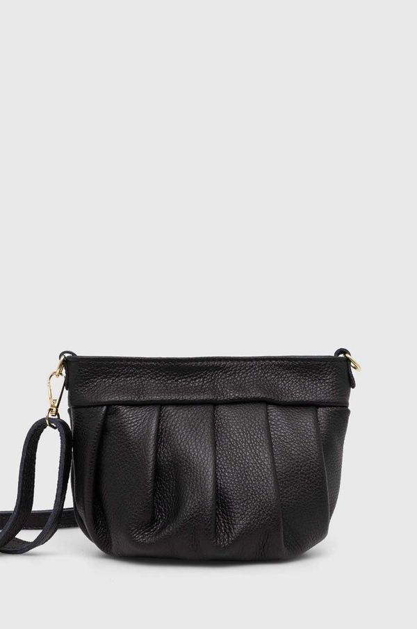 Answear Lab Kožna torba Answear Lab boja: crna