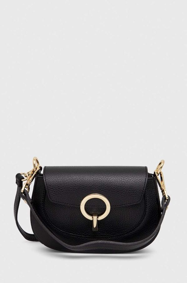 Answear Lab Kožna torba Answear Lab boja: crna