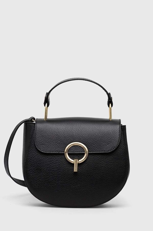 Answear Lab Kožna torba Answear Lab boja: crna