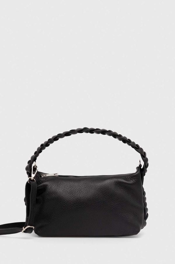 Answear Lab Kožna torba Answear Lab boja: crna