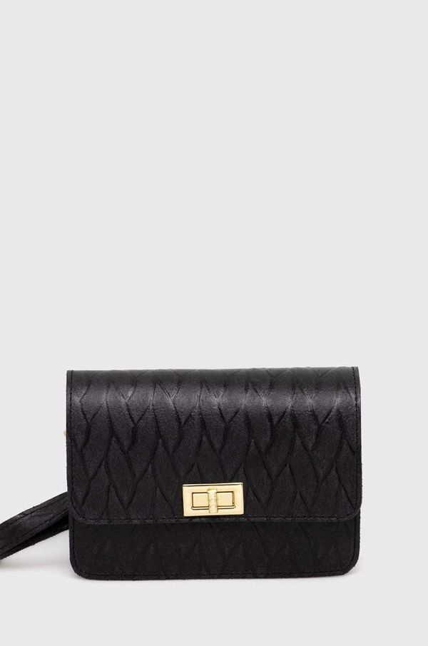 Answear Lab Kožna torba Answear Lab boja: crna