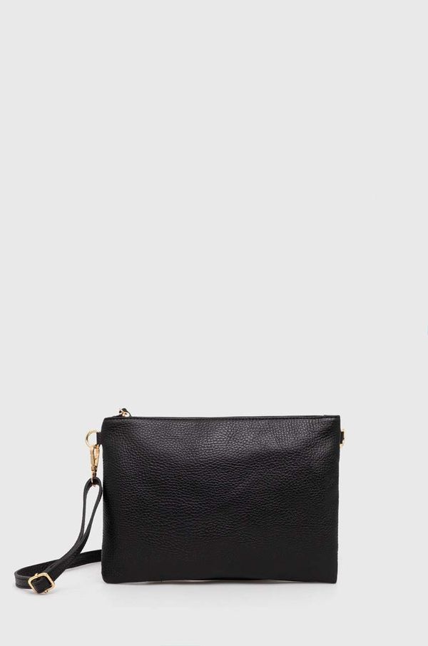 Answear Lab Kožna torba Answear Lab boja: crna