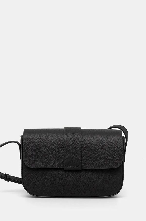 Answear Lab Kožna torba Answear Lab boja: crna