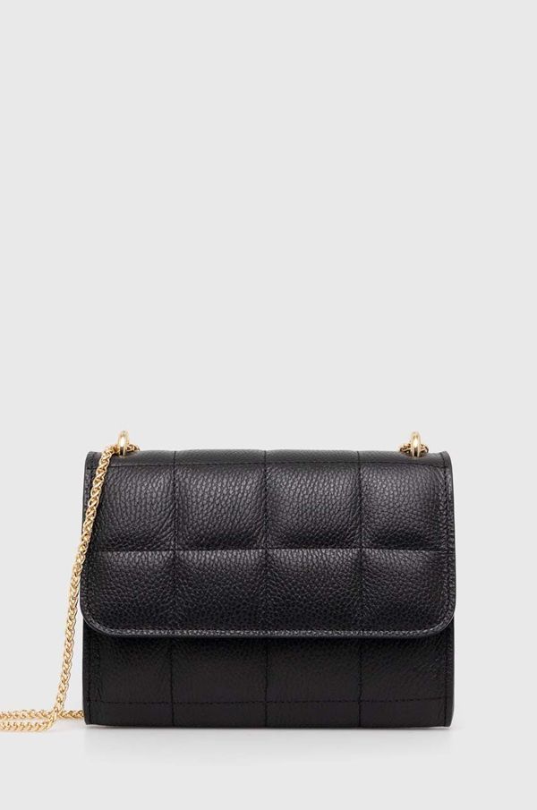 Answear Lab Kožna torba Answear Lab boja: crna