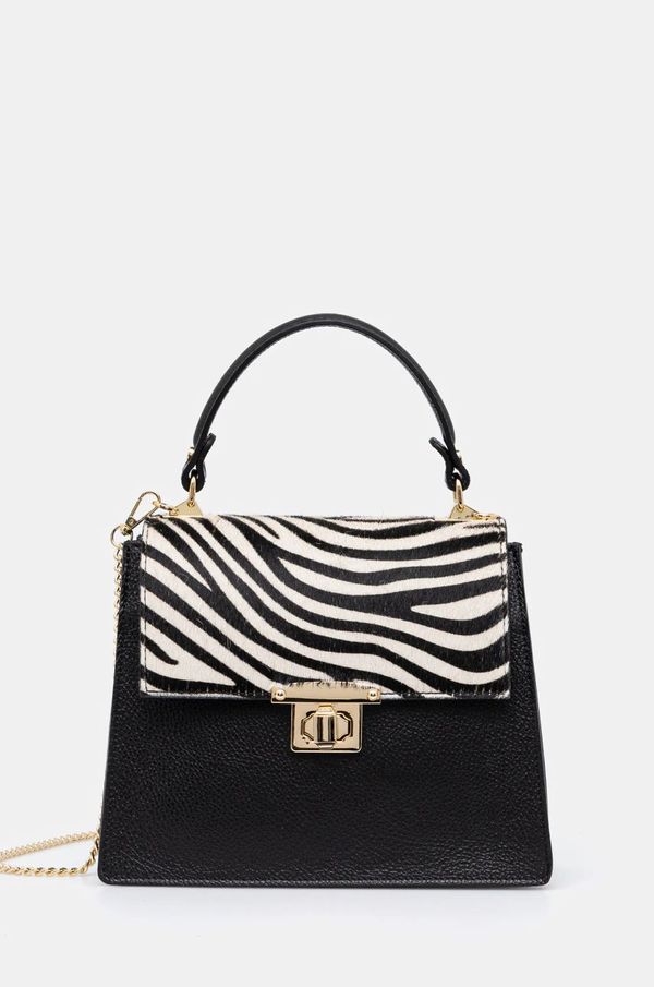 Answear Lab Kožna torba Answear Lab boja: crna