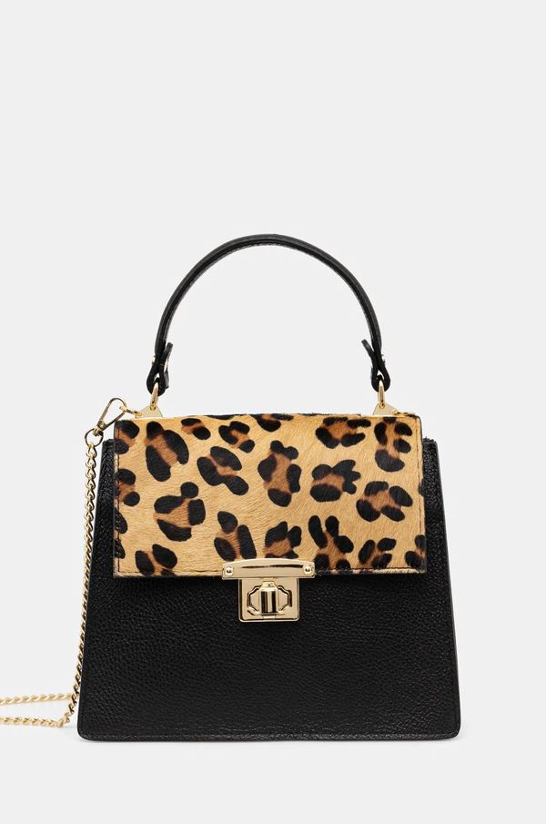 Answear Lab Kožna torba Answear Lab boja: crna