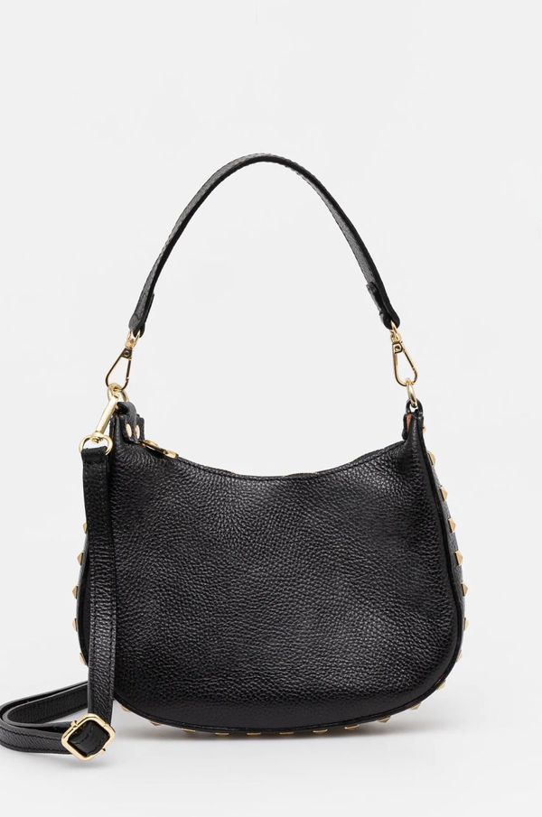 Answear Lab Kožna torba Answear Lab boja: crna