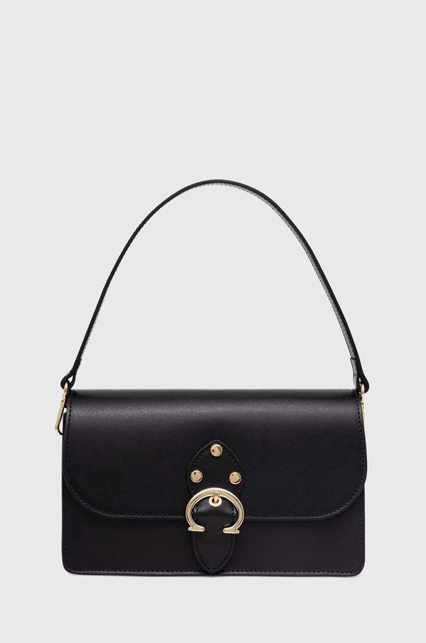 Answear Lab Kožna torba Answear Lab boja: crna