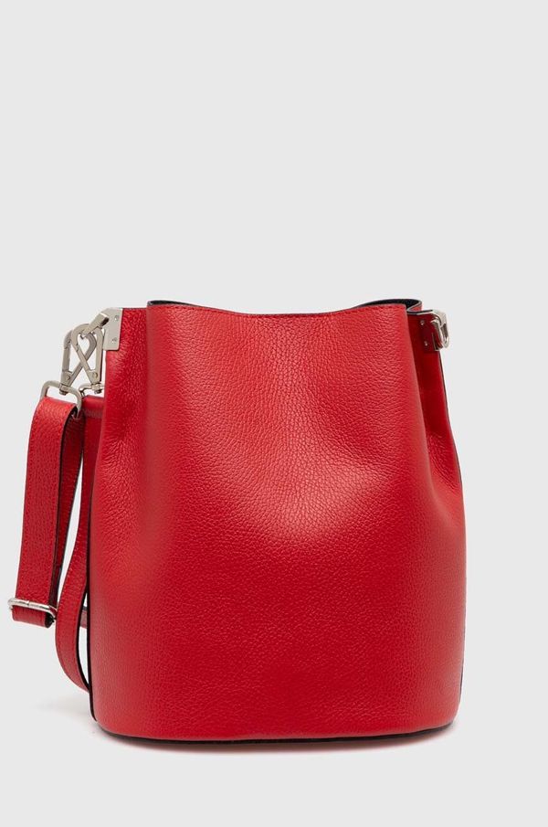 Answear Lab Kožna torba Answear Lab boja: crvena