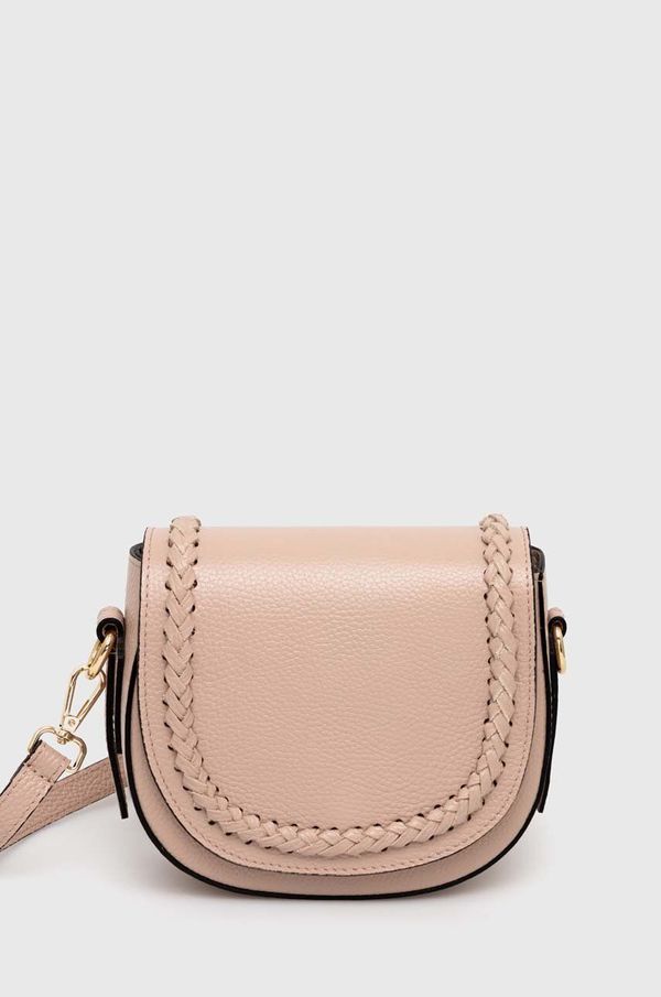Answear Lab Kožna torba Answear Lab boja: ružičasta