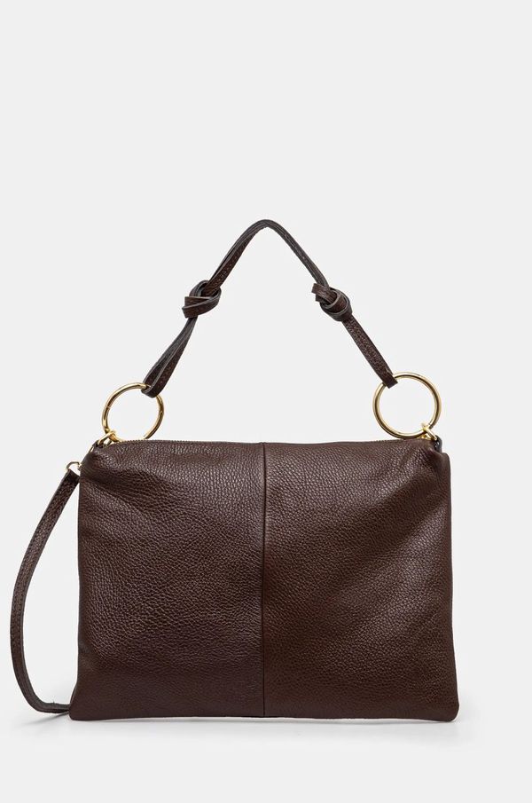 Answear Lab Kožna torba Answear Lab boja: smeđa