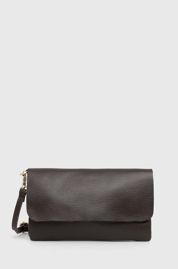 Answear Lab Kožna torba Answear Lab boja: smeđa