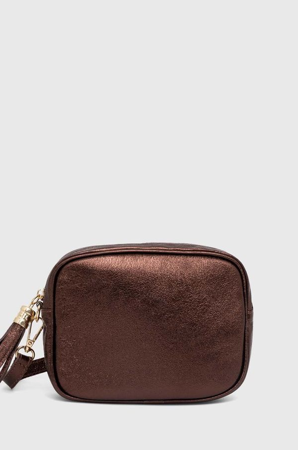 Answear Lab Kožna torba Answear Lab boja: smeđa