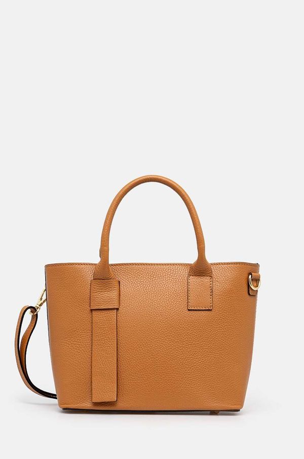 Answear Lab Kožna torba Answear Lab boja: smeđa