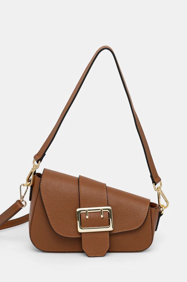 Answear Lab Kožna torba Answear Lab boja: smeđa