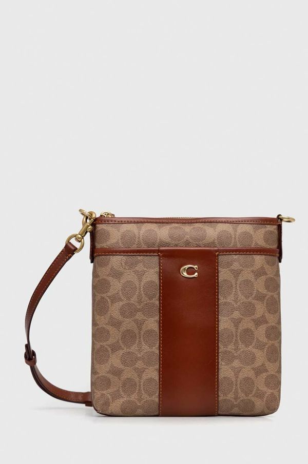 Coach Kožna torba Coach Kitt Boja: smeđa