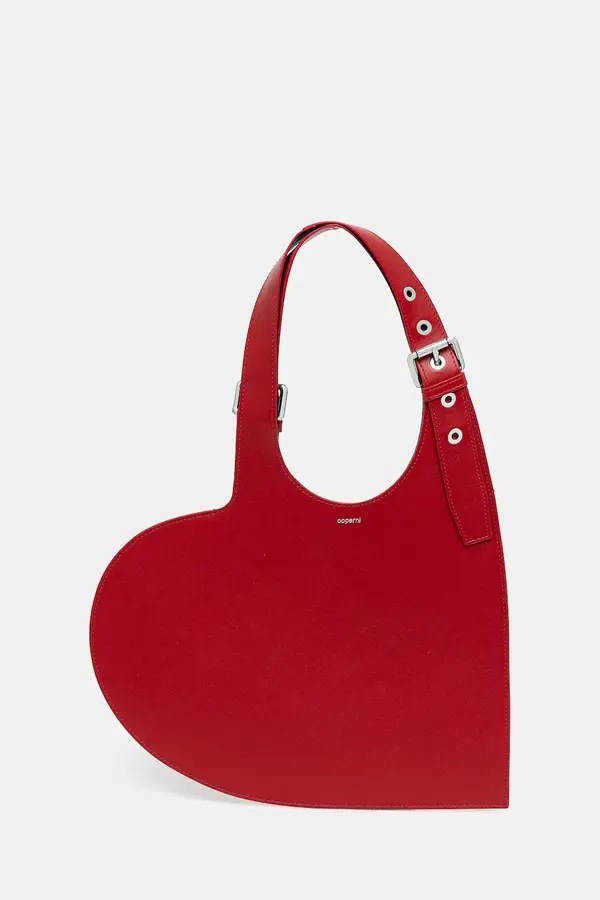 coperni Kožna torba Coperni Belt Heart Tote