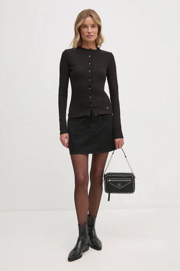 DKNY Kožna torba Dkny boja: crna, R43EYB91