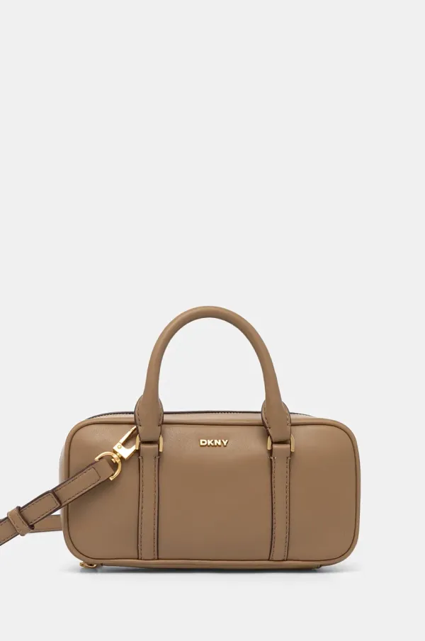 DKNY Kožna torba Dkny boja: smeđa, R43EKG50