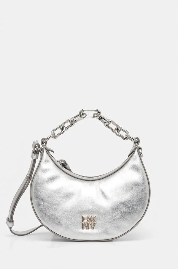 DKNY Kožna torba Dkny boja: srebrna, R433DF74