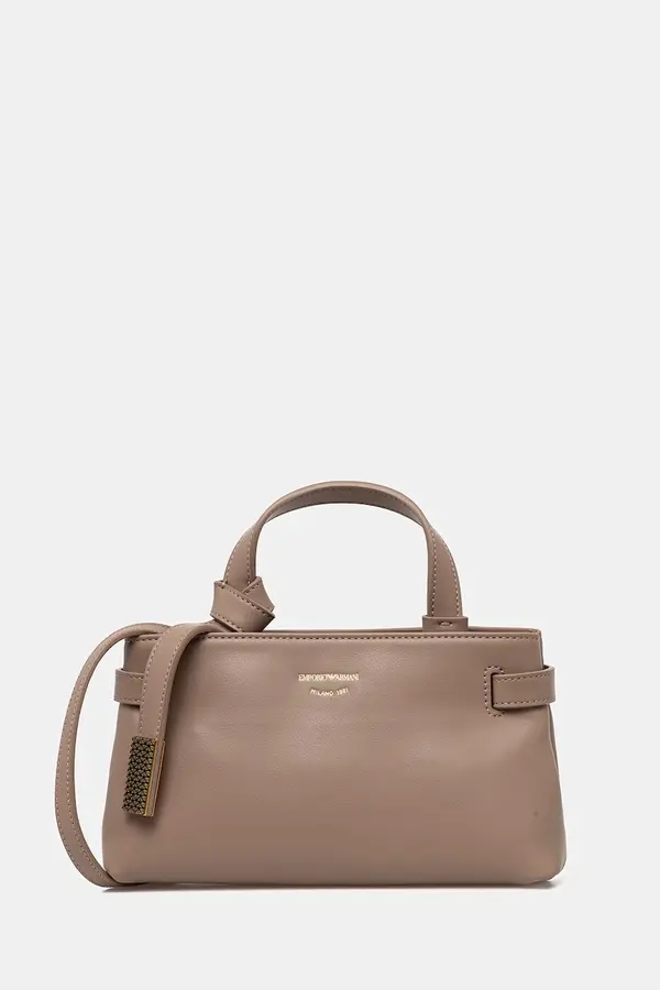Emporio Armani Kožna torba Emporio Armani