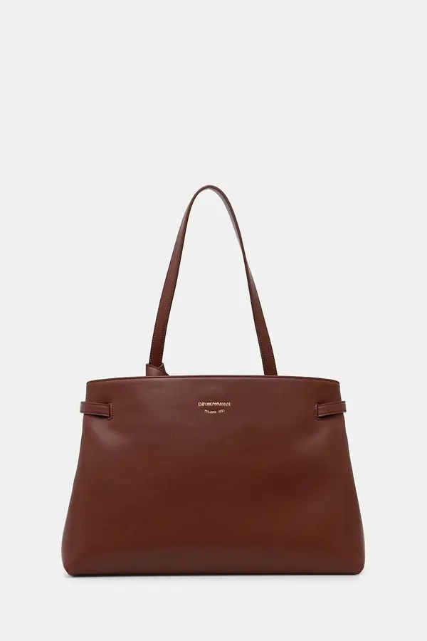 Emporio Armani Kožna torba Emporio Armani