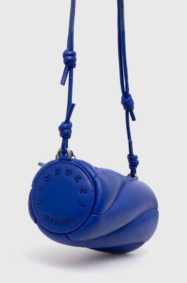 Fiorucci Kožna torba Fiorucci Electric Blue Leather Mini Mella Bag U01FPABA002LE04BL06